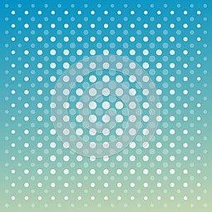 Abstract vector techno dots blue green background