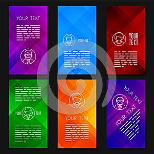 Abstract vector template design with colorful geometric backgrounds. photo