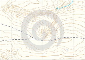 Abstract vector topographic map