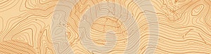 Abstract vector topographic map in brown colors