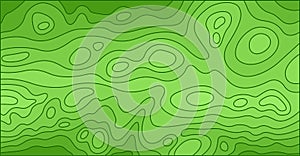 Abstract vector topographic map in green colors