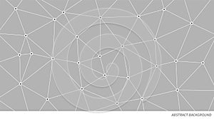 Abstract vector triangle pattern. Geometric polygonal network background.