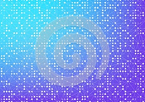 Abstract vector triangulated background. Connected lines and dot