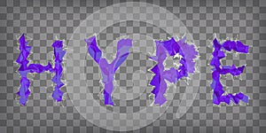 abstract vector ultraviolet modern triangular emblem of type HYP