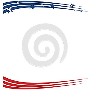 United States of America patriotic header and footer illustration photo