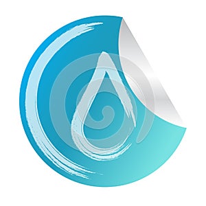 abstract vector water drop sticker eco logo background