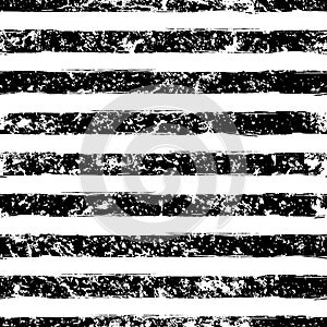 Abstract vector watercolor stripe grunge seamless pattern. Black photo