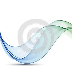 Abstract vector wave background, blue and green waved lines for design brochure, website, flyer