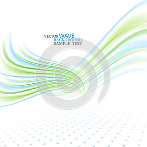 Abstract vector wave background, blue and green waved lines for design brochure, website, flyer eps10