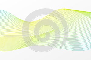 Abstract vector wave pattern. Yellow blue green background. Illustration for design, sample, template, decoration, web, twist