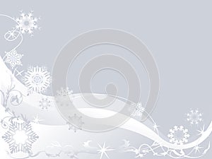 Abstract vector winter background with snowflakes