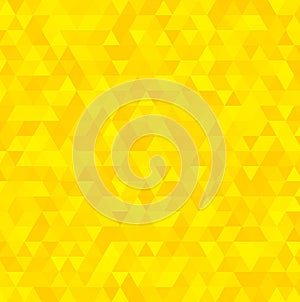 Abstract vector yellow triangle background. Geometric yellow texture pattern