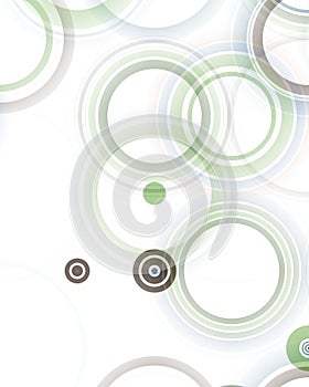 An abstract vertical background with many circles