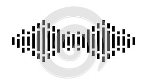 Abstract Vertical Bar Sound Wave Pattern Dynamic Audio Vector, vector design Generative AI