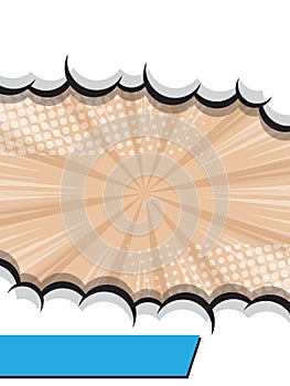 abstract vertical comic book, pop art cartoon with blank speech bubble halftone dotted background