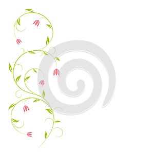 Abstract vertical floral background with place for your text.