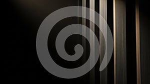 Abstract vertical lines of light and shadow on dark background