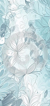 Abstract vertical wall art with organic geometric pattern. Generative Ai