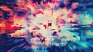 abstract vhs glitch error