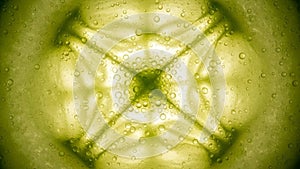 Abstract Green Bubbles and Water Droplets Background