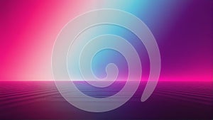 abstract, vibrant background with a smooth gradient effect on the wall and a reflective, textured floor.