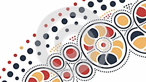 Abstract vibrant circular dot pattern, energetic and modern. vector design Generative AI