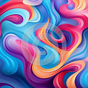 Abstract vibrant colors phsycadelic shapes background design style for wallpaper, pattern fills, web page background