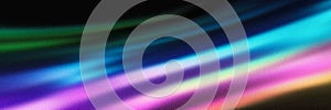Abstract vibrant glowing colors grainy dark background purple pink blue green black banner noise texture copy space