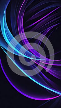 Abstract vibrant glowing neon colors illustration wallpaper background AI Generated