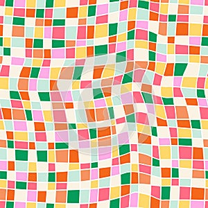 Abstract Vibrant Mosaic Pattern with 3D Effect