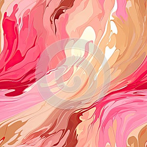 Abstract and vibrant pink and beige background with elegant patterns (tiled)