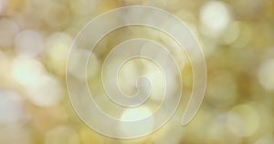 Abstract video of golden Christmas decorations