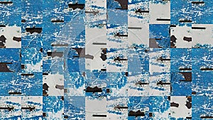Abstract video of mosaic textures from fragments