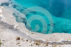 Abstract view of Abyss Pool in the West Thumb Geyser Basin in Yellowstone