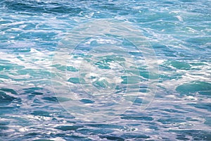 Abstract view of the beautifil aquamarine ocean at honolua bay on maui.