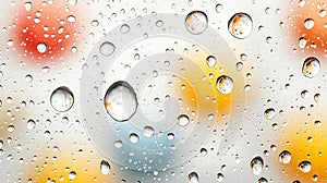 Raindrops on Car Windshield Abstract View photo