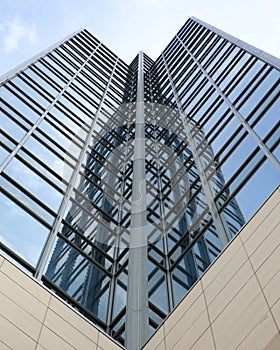 Abstract view of a high rise office tower