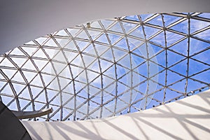 Abstract view of lattice skylight architecture