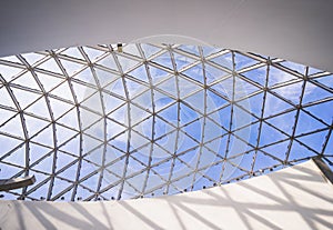 Abstract view of lattice skylight architecture