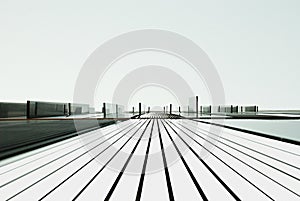 Abstract view of a metal building