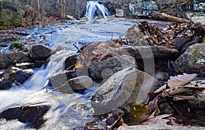 An Abstract view of Roaring Run Waterfall