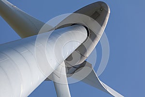 Abstract view of Wind turbine producing alternative energy