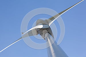 Abstract view of Wind turbine producing alternative energy