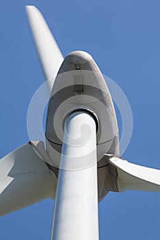 Abstract view of Wind turbine producing alternative energy