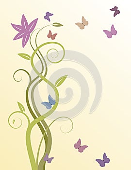 Abstract vine background