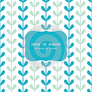 Abstract vines leaves seamless frame pattern