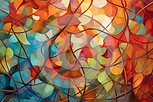 Abstract Vines: Lose yourself in the tangled vineyard of abstraction, where the beauty of wine unfolds in intricate patterns of