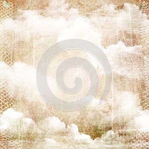 Abstract vintage background with clouds.