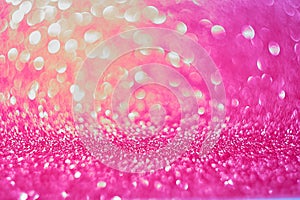 Abstract vintage background from glitter of dark pink bokeh lights, blurred background