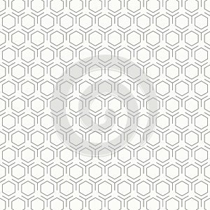 Abstract vintage black and white hexagon pattern design background. illustration vector eps10
